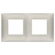 Rama decorativa aparataj modular Vimar, rectangulara, 2X2M, nichel mat, NeveUp Metal, 09664.22