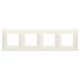Rama decorativa aparataj modular Vimar, rectangulara, 4X2M, fildes, NeveUp Glossy, 09668.02