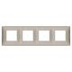 Rama decorativa aparataj modular Vimar, rectangulara, 4X2M, titaniu mat, NeveUp Metal, 09668.23
