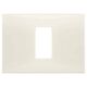 Rama decorativa aparataj modular Vimar, rectangulara, 1/3M, fildes, NeveUp Glossy, 09671.02