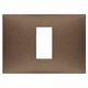 Rama decorativa aparataj modular Vimar, rectangulara, 1/3M, cupru mat, NeveUp Metal, 09671.24