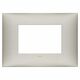 Rama decorativa aparataj modular Vimar, rectangulara, 3M, nichel mat, NeveUp Metal, 09673.22