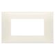 Rama decorativa aparataj modular Vimar, rectangulara, 4M, fildes, NeveUp Glossy, 09674.02
