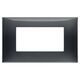 Rama decorativa aparataj modular Vimar, rectangulara, 4M, ardezie, NeveUp Glossy, 09674.03