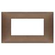 Rama decorativa aparataj modular Vimar, rectangulara, 4M, cupru mat, NeveUp Metal, 09674.24