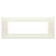 Rama decorativa aparataj modular Vimar, rectangulara, 7M, fildes, NeveUp Glossy, 09677.02