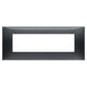 Rama decorativa aparataj modular Vimar, rectangulara, 7M, ardezie, NeveUp Glossy, 09677.03