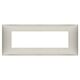 Rama decorativa aparataj modular Vimar, rectangulara, 7M, nichel mat, NeveUp Metal, 09677.22