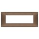 Rama decorativa aparataj modular Vimar, rectangulara, 7M, cupru mat, NeveUp Metal, 09677.24