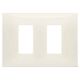 Rama decorativa aparataj modular Vimar, rectangulara, 2X1M, fildes, NeveUp Glossy, 09679.02