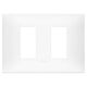Rama decorativa aparataj modular Vimar, rectangulara, 2X1M, alb mat, NeveUp Matt, 09679.11