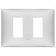 Rama decorativa aparataj modular Vimar, rectangulara, 2X1M, argintiu mat, NeveUp Metal, 09679.21