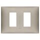 Rama decorativa aparataj modular Vimar, rectangulara, 2X1M, titaniu mat, NeveUp Metal, 09679.23