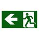 Indicator de emergenta, PVC, Exit stanga, SW-44/L, Olympia