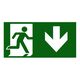 Indicator de emergenta, autocolant, Exit jos, S-20000/DO, Olympia