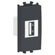 Priza modulara USB Schneider, negru, 1M, tip A, Easy Styl