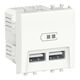 Priza modulara USB Schneider, alb, 2M, unitate de alimentare, dubla, Easy Styl, LMR9910001