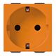 Priza modulara 2P+E Vimar, portocaliu, 2M, pentru linii dedicate, NEVE UP, 09208.A