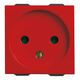 Priza modulara 2P+E Vimar, rosu, 2M, pentru linii dedicate, NEVE UP, 09240.R