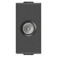 Priza modulara TV-RD-SAT Vimar, tata, simpla, carbon mat, 1M, NEVE UP, 09300.01.CM