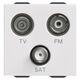 Priza modulara TV-RD-SAT Vimar, simpla, alb, 2M, NEVE UP, 09303