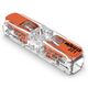 Clema de conectica cu deblocare Wago, 2x4mmp, de trecere, portocaliu, 221-2411