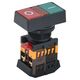 Buton comanda iEK, "I-O'', rosu/verde, 1ND+1NI, 230VAC, D30, buton dublu