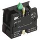 Contact auxiliar iEK, pentru butoane de comanda/selectoare, 1ND, verde, BDK21