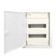 Tablou electric metalic, incastrat gips-carton, 24 module, 2x12, cu usa mata plata, Schrack, IP30