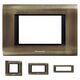 Rama decorativa aparataj modular Panasonic, rectangulara, 3M, bronz-negru, Thea Sistema, P-TS.R.3M-AY