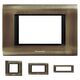 Rama decorativa aparataj modular Panasonic, rectangulara, 4M, bronz-negru, Thea Sistema, P-TS.R.4M-AY