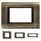 Rama decorativa aparataj modular Panasonic, rectangulara, 7M, bronz-negru, Thea Sistema, P-TS.R.7M-AY