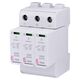 Descarcator la supratensiune ETI, 2+1, debrosabil fara semnalizare, 3P, tip C, 1500VDC, 002440517