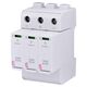 Descarcator la supratensiune ETI, 2+1, debrosabil cu semnalizare, 3P, tip C, 600VDC, 002440736