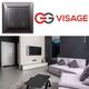 Intrerupator dublu Günsan, cap scara, incastrat, fume, IP20, GU-VF.2SC
