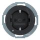 Mecanism priza 2P+E Berker, cu LED, incastrata, negru lucios, R1/R3/R8, 41092045