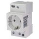 Priza 2P+E, pe sina DIN, alb, 16A, ETI, 002414020