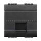 Priza modulara telefon RJ11 cat.3 Bticino, antracit, 2M, Living-Light, L4258/11D