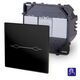 Intrerupator dublu Touch Luxus-Time, incastrat, negru, IP20, LX-702-12