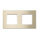 Rama decorativa aparataj unitar Luxus-Time, universala, 2 posturi, auriu, aluminiu, LXBA2-13