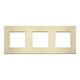 Rama decorativa aparataj unitar Luxus-Time, universala, 3 posturi, auriu, aluminiu, LXBA3-13
