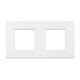 Rama decorativa aparataj unitar Luxus-Time, universala, 2 posturi, alb, plastic, LXBK2-11