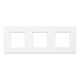 Rama decorativa aparataj unitar Luxus-Time, universala, 3 posturi, alb, plastic, LXBK3-11