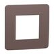 Rama decorativa aparataj modular Schneider, elipsa, 2M, ciocolatiu-alb, Noua Unica, NU280216
