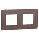 Rama decorativa aparataj modular Schneider, elipsa, 2x2M, ciocolatiu-bej, Noua Unica, NU280419