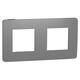 Rama decorativa aparataj modular Schneider, elipsa, 2x2M, gri inchis-negru, Noua Unica, NU280422