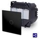 Intrerupator cap cruce Touch Luxus-Time, incastrat, negru, IP20, P-701S-12