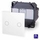 Intrerupator dublu Touch Luxus-Time, incastrat, alb, IP20, P-702-11