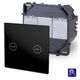 Intrerupator Touch jaluzele Luxus-Time, incastrat, negru, IP20, P-702W-12