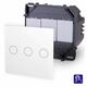 Intrerupator triplu Touch Luxus-Time, incastrat, alb, IP20, P-703-11